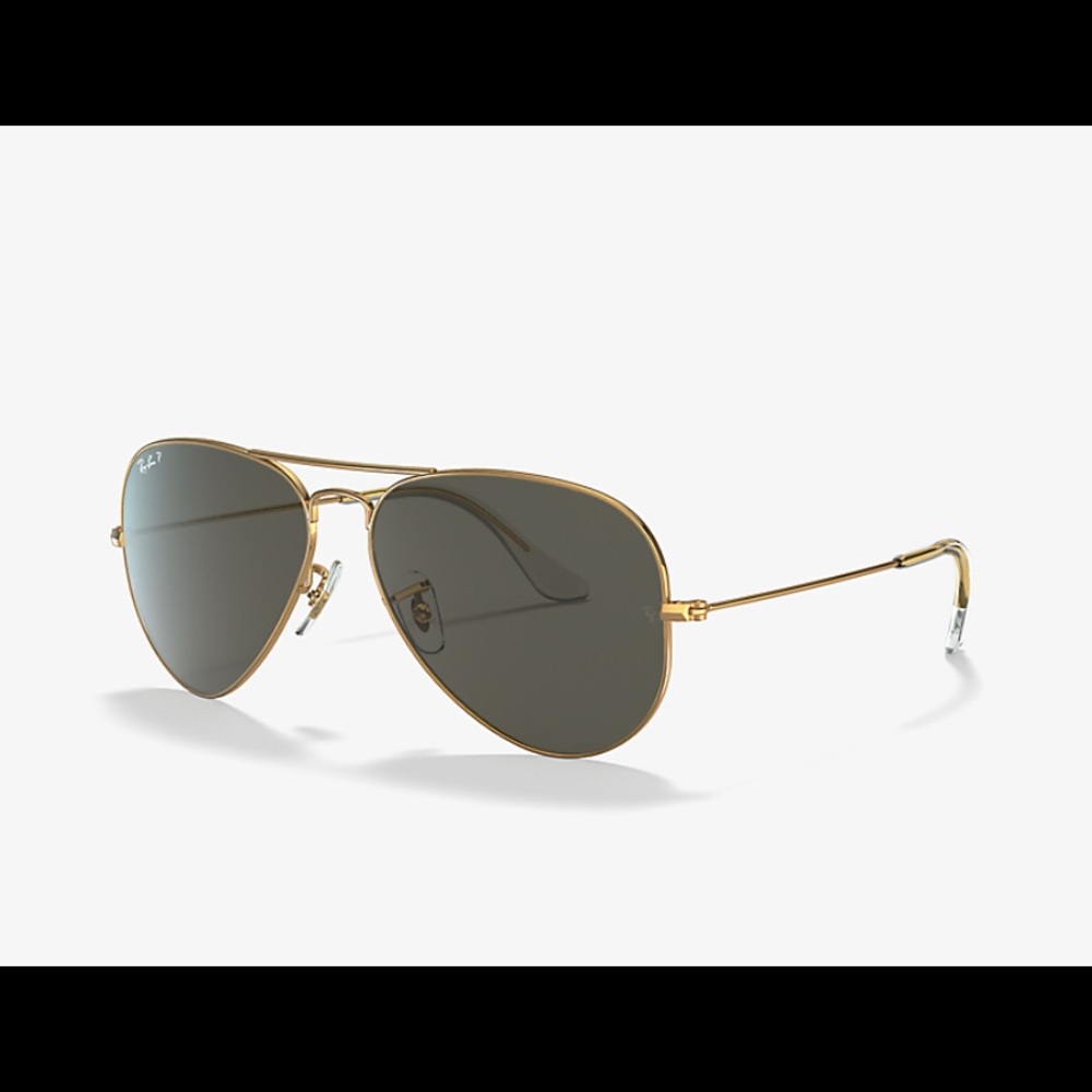Small green/gold polarized sunglasses